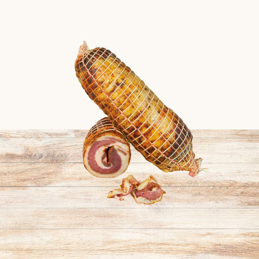 pancetta arrotolata di maiale nero d'Aspromonte
